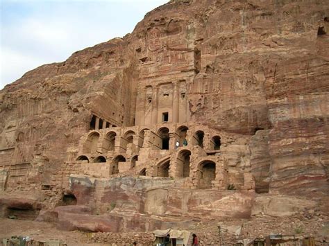 Tombs Carved In The Stone Jordan City Of Petra Historical Place