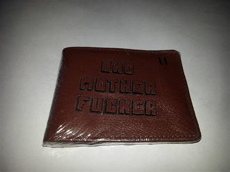 pulp fiction bad mother f er brown leather wallet bmf please read note