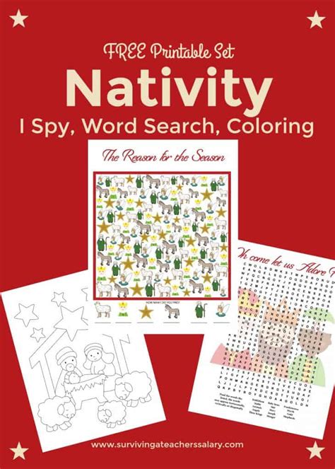 To change the page border and colors, please select a theme from below. Free Nativity Printable Worksheets & Coloring Pages