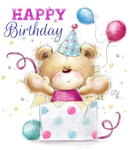 Clip Art Illustrations Of Teddy Bear Wishes You A Happy Birthday Bear