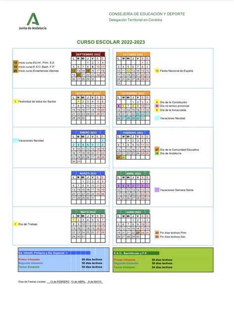 Calendario Escolar Curso 20222023 Salesianos Pozoblanco