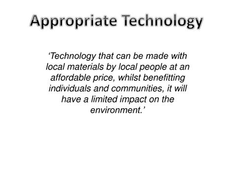 Ppt Appropriate Technology Powerpoint Presentation Free Download