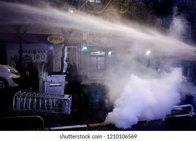 Riot Police Use Water Cannon Tear Stock Photo Shutterstock