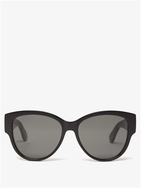 Black Oversized Cat Eye Acetate Sunglasses Saint Laurent