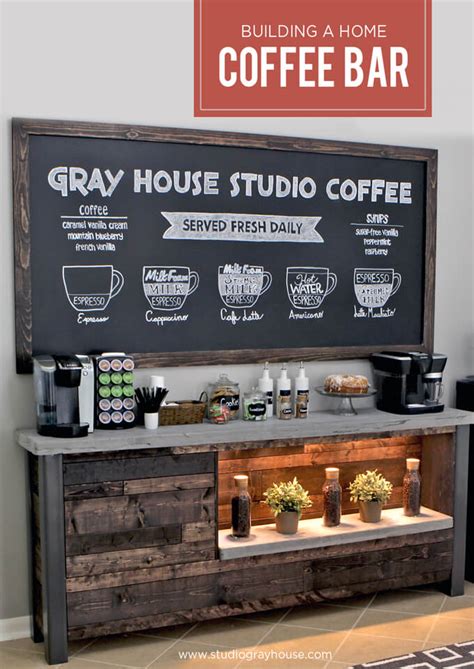 An impressive bar at home design. 30 Charming DIY Coffee Station Ideas for All Coffee Lovers ...
