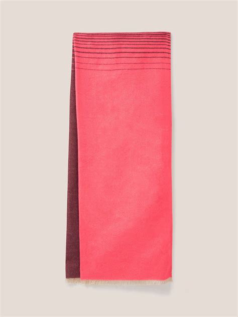 White Stuff Midweight Stripe Scarf Bright Pink At John Lewis And Partners