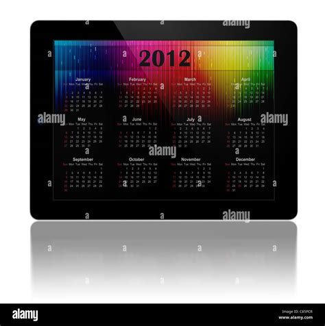 Calendar 2012 Tablet Pc Hi Res Stock Photography And Images Alamy