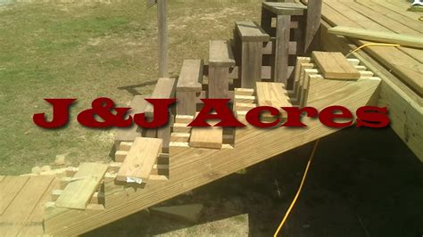 If the stairs are made of wood, then you. Installing Stairs on a Multiple Level Deck - YouTube
