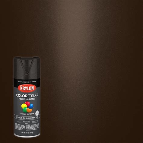 Krylon Colormaxx Metallic Spray Paint Oil Rubbed Bronze 11 Oz