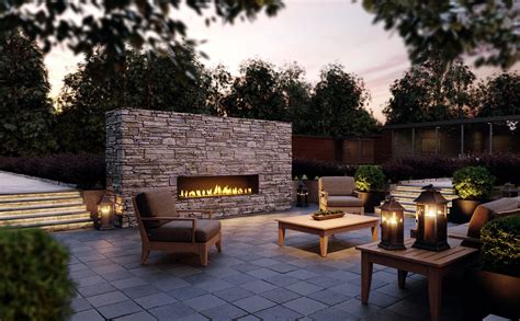 This Gorgeous 2m Long Outdoor Gas Linefire On Exposed Brick Wall Gives