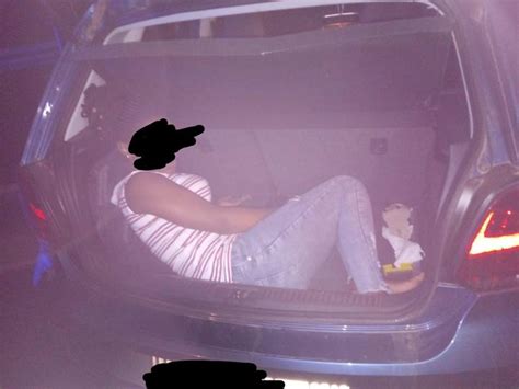 man tries to smuggle girlfriend in car trunk during lockdown in south africa