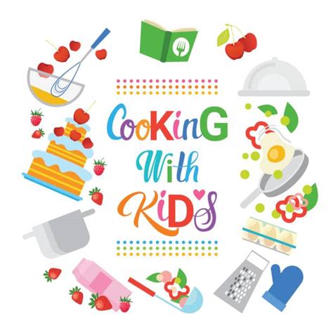 Kids Cooking Class Illustrations Royalty Free Vector