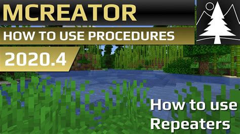 Mcreator How To Use Repeaters Procedure Tutorial Youtube