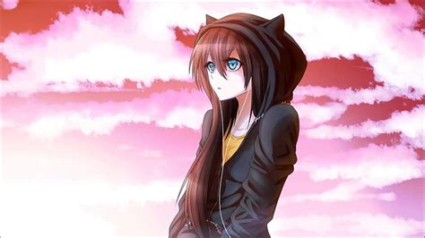 1080p free download preview nightcore forgiven anime girl brown hair blue eyes anime girl