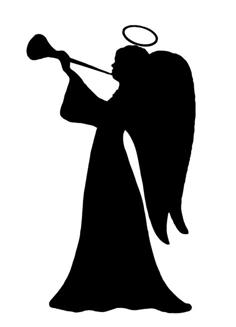 Silhouette Drawing Angel Clip Art Silhouettes Png Download 7691063
