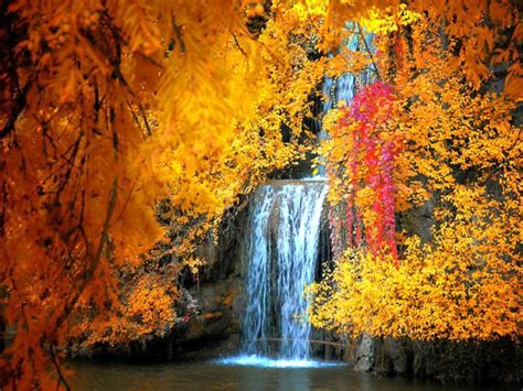 Hd Waterfall Autumn Wallpapers Wallpaper Cave