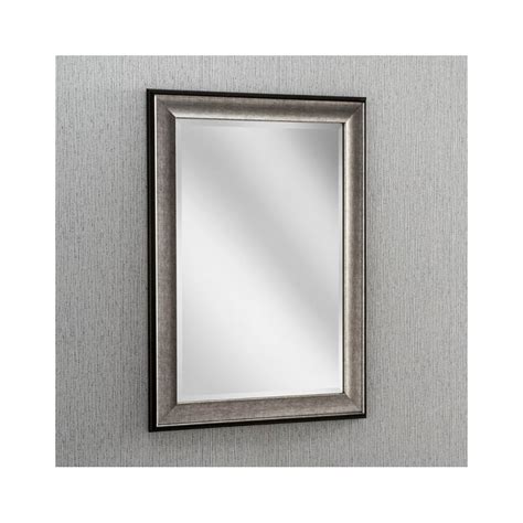 Grey Beveled Rectangular Contemporary Wall Mirror Hd365