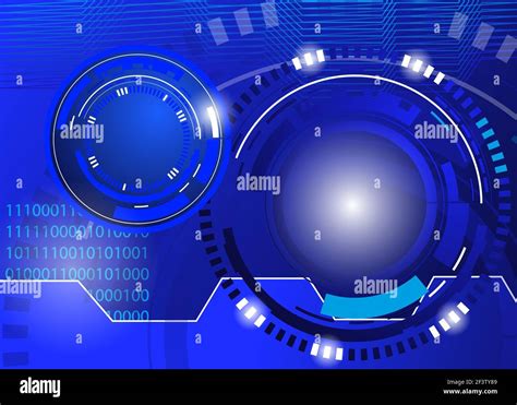 Circle Blue Abstract Techno Background Stock Vector Image And Art Alamy