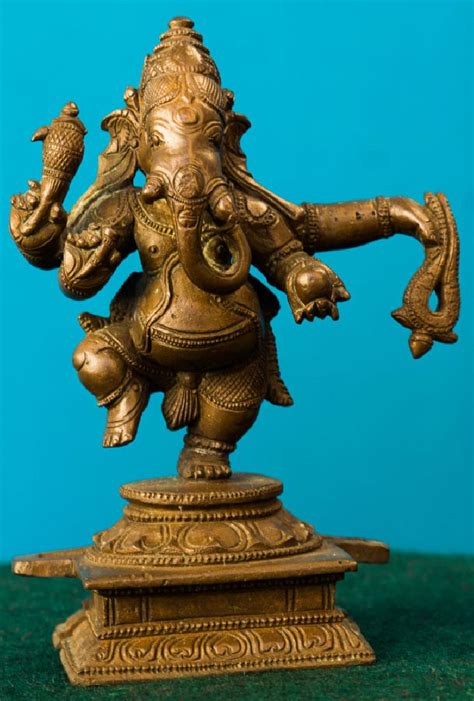 Bronze Image Of Dancing Ganesh Artifacts Of Napier Museum