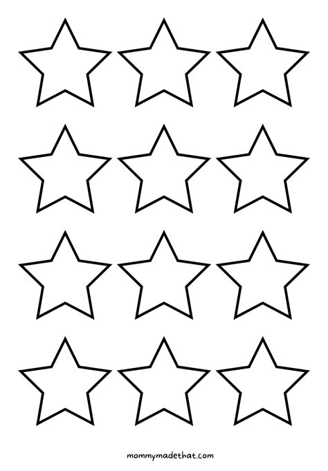 Free Printable Star Templates Giant List Of Shapes And Sizes