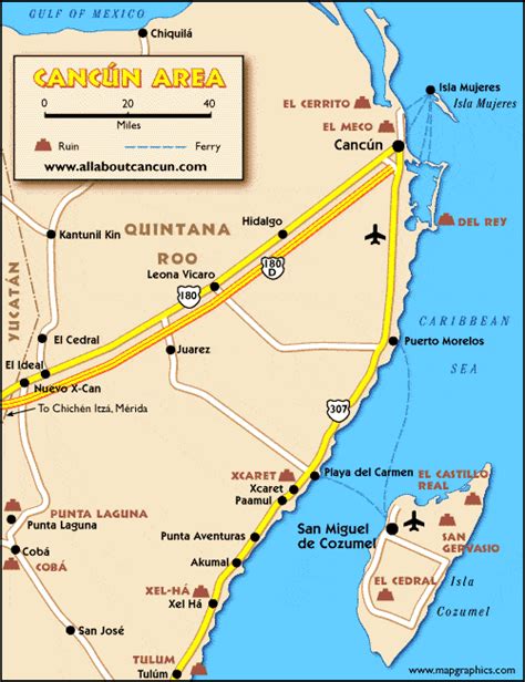 Map Of Cancun Area Map Of The World