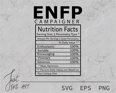 Enfp Campaigner Enfp Campaigner Svg Svg Eps Png Nutrition Facts Svg