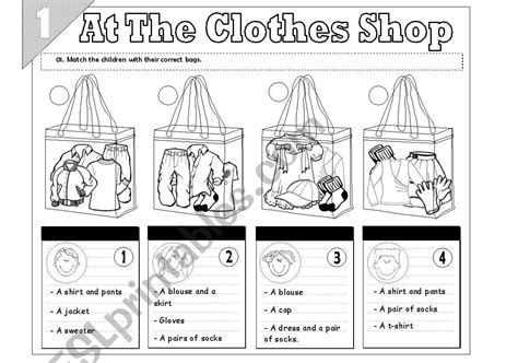 At The Clothes Shop Esl Worksheet By Dedicatedteacher