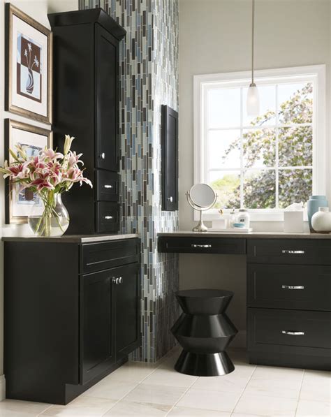 Optional valet stand with mirror. Bathroom Vanities | KraftMaid Bathroom Cabinets