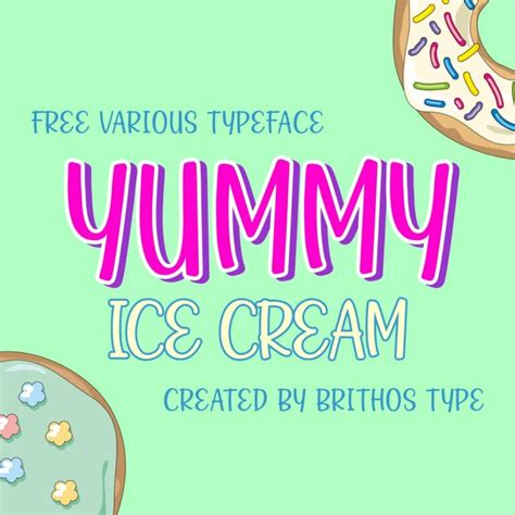 Yummy Ice Cream Free Font Masterbundles