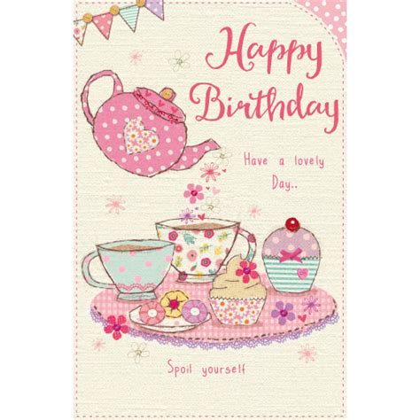 Happy Birthday Tea Party Birthday Cards Greeting Cards