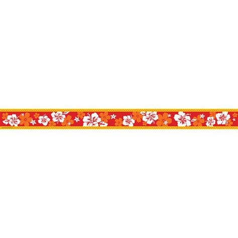 Teacher Created Resources Red Hibiscus Straight Border Trim Tcr5356