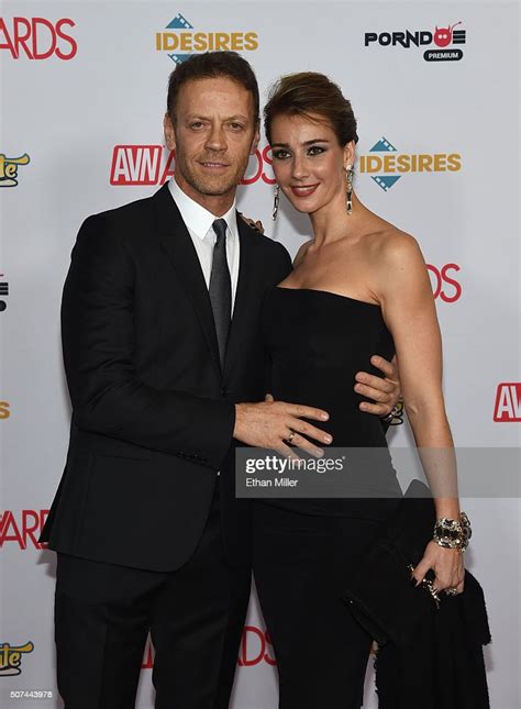 Adult Film Actor Director And Producer Rocco Siffredi And His Wife