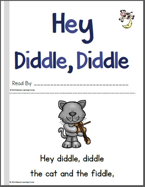 Hey Diddle Diddle Nursery Rhyme Packet Mamas Learning Corner