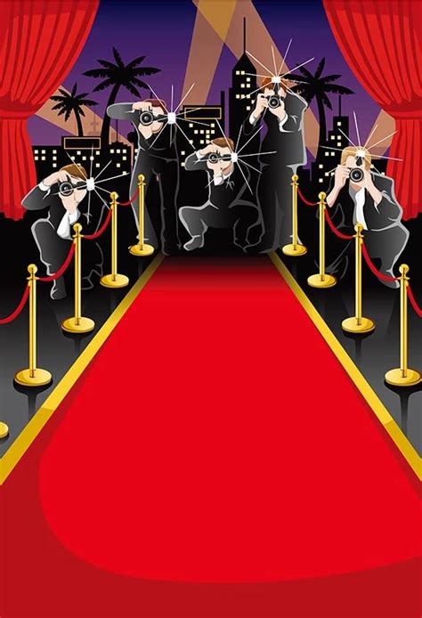 Red Carpet Hollywood Party Decoration Photography Backdrops Lv Dbackdrop Paparazzi Red