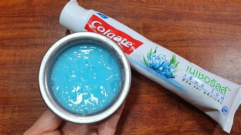 Water Slime Test How To Make Slime With Toothpaste And Salt Youtube