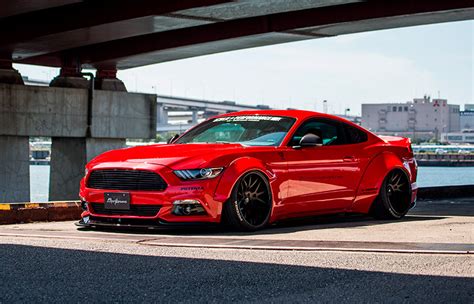 Liberty Walk Carb Loads Ford Mustang With Wide Body Kit Performancedrive