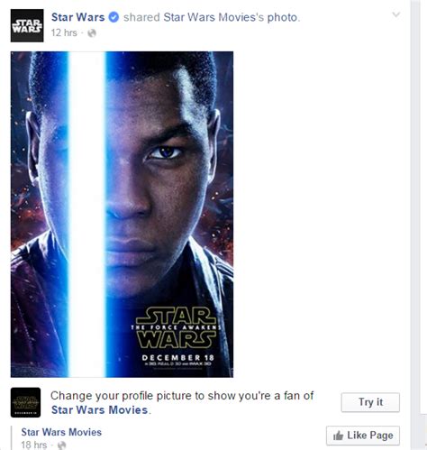 Star Wars Facebook Enables Lightsabres For Profile Pictures