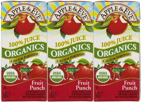 Apple And Eve Organics Juice Fruit Punch 675 Oz 3 Ct
