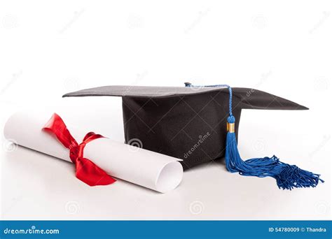 Graduation Cap And Diploma Stock Image Image Of Hand 54780009