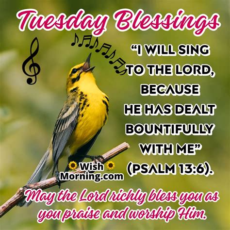 Tuesday Blessings Images Wish Morning