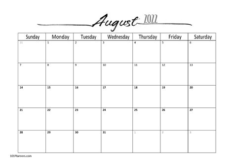 Free Blank Calendar Templates Word Excel Pdf For Any Month