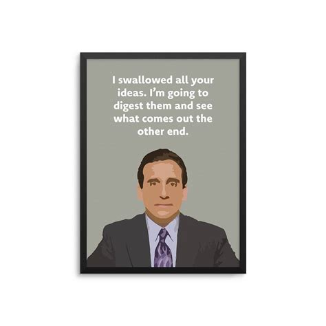Handmade Sign Superstitious Quote Michael Scott Quote Framed Sign