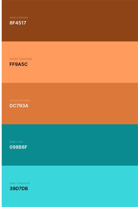 Pantone Orange Ochre Color Palette The Complementary Color Scheme In