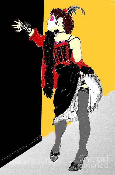 Burlesque Drawing In Colour Digital Art By Joanne Claxton Fine Art