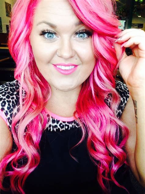 Hot Pink Hair Equal Parts Of Magenta Pink Neon Pink By
