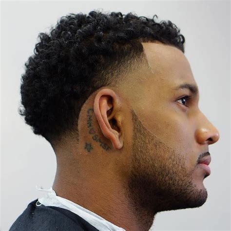 Short Afro With Temp And Nape Fade Older Mens Long Hairstyles Male