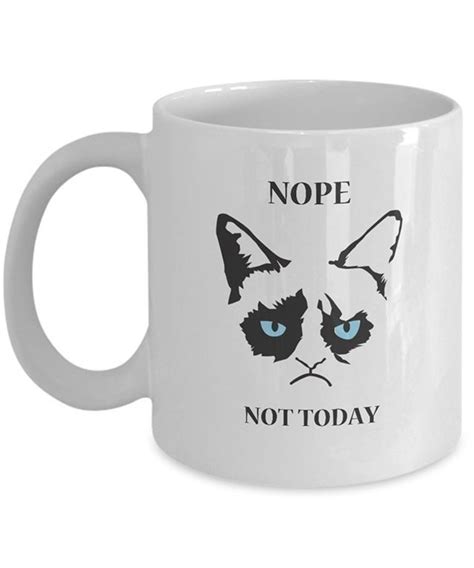 Grumpy Cat Mug Grumpy Cat Coffee Mug Grumpy Cat Merchandise Nope Not