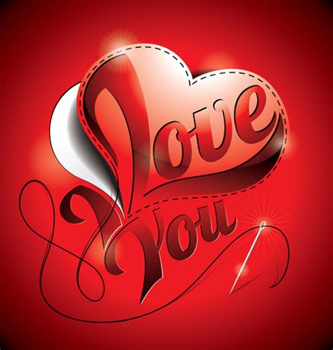 I Love You Heart Card Vector Vectors Graphic Art Designs In Editable