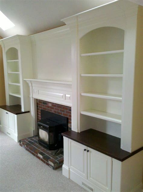 Note The Stained Wood For The Tops To The Bookcases Fireplace