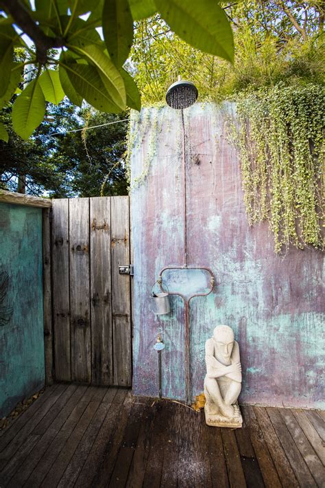 An Outdoor Hot Shower In A Private Courtyard Giving Total Privacy For